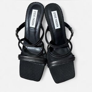 Steve Madden Black Strappy Heels